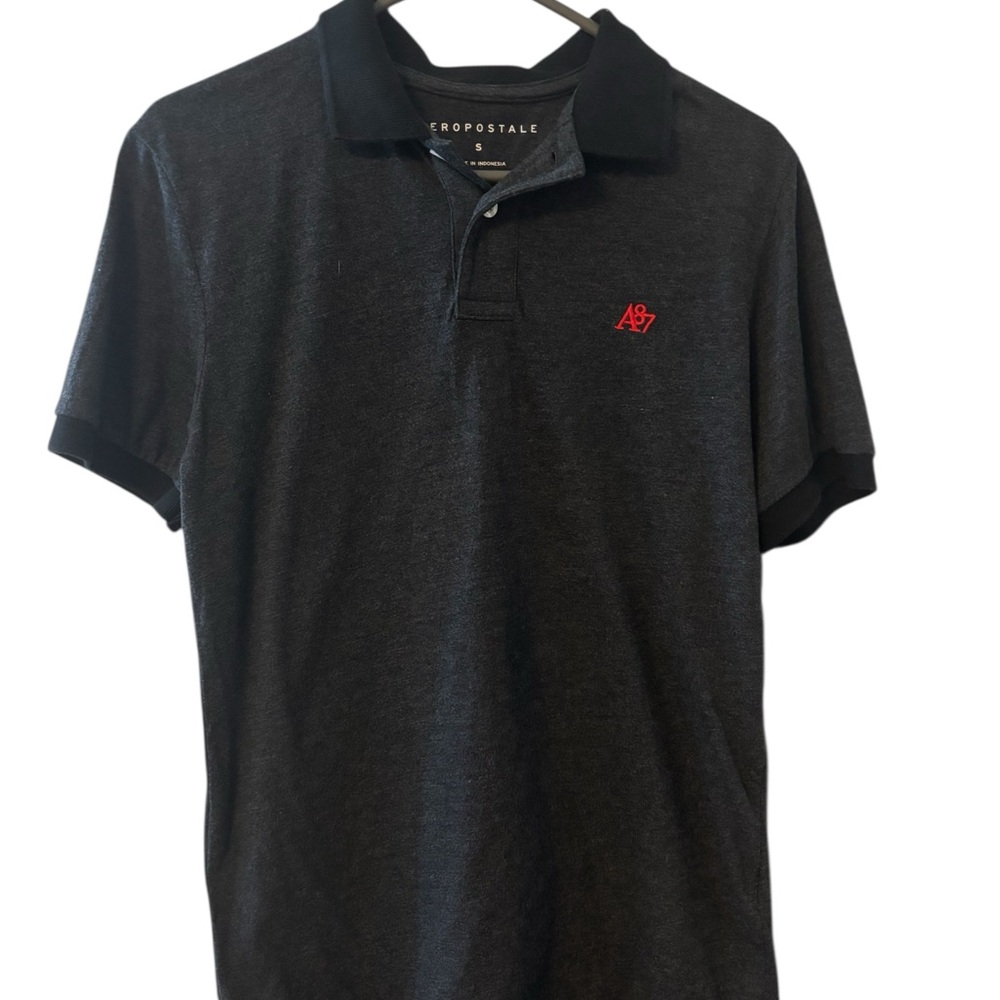 Aeropostale -Mens Grey/Black Polo Shirt